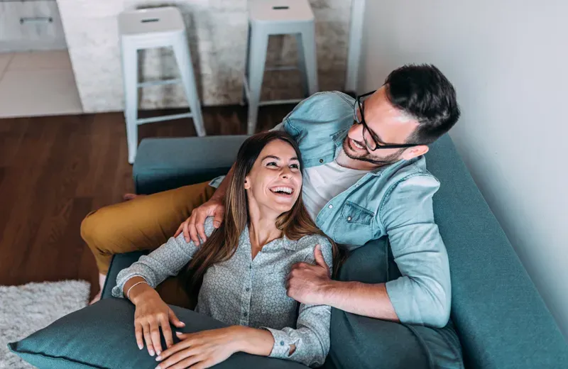 couple relaxing in pest free house